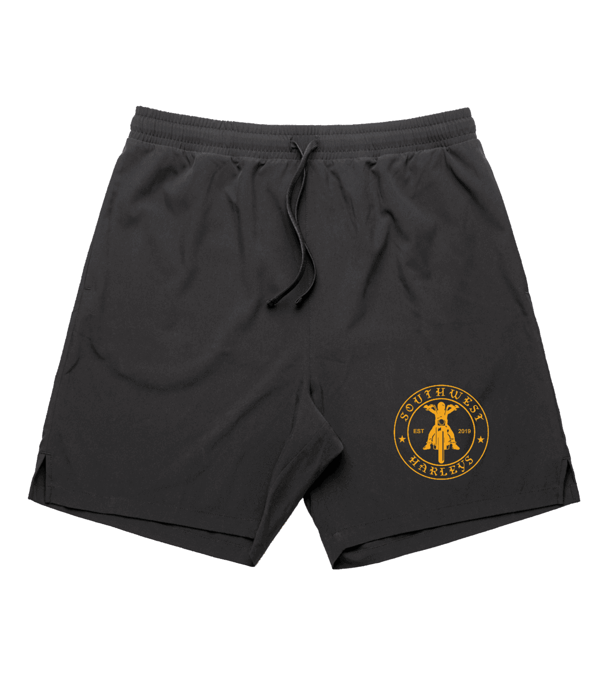 OG Active Shorts | gold in Black, front