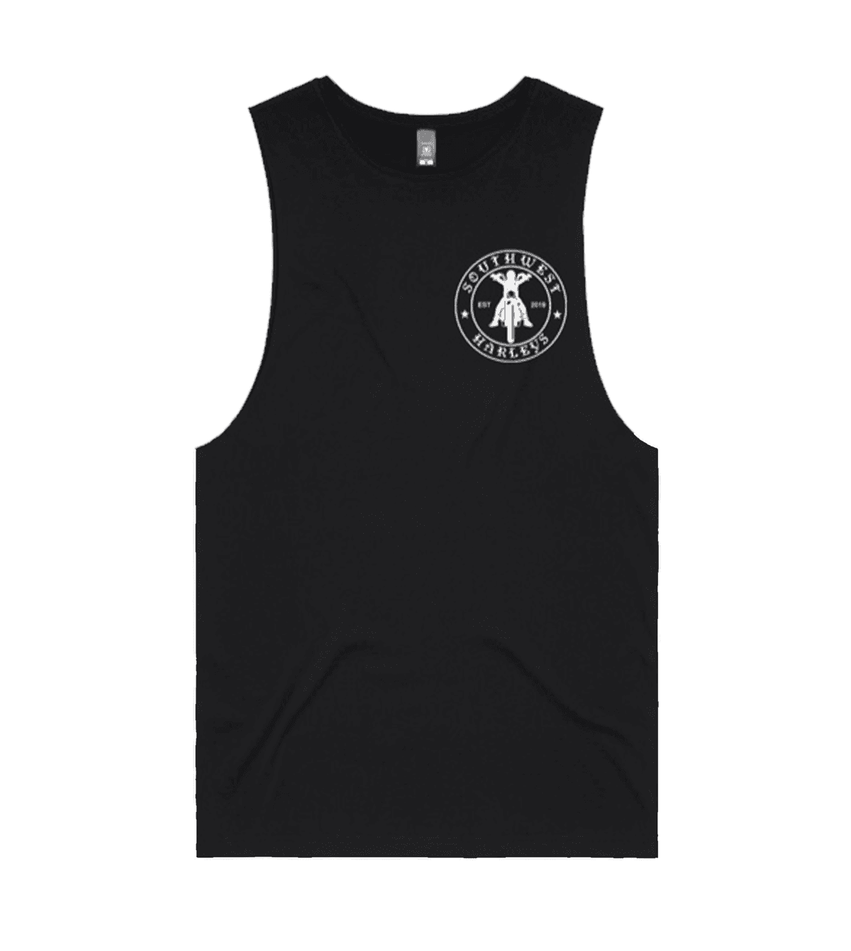 OG Mens Barnard Tank | white in Black, front