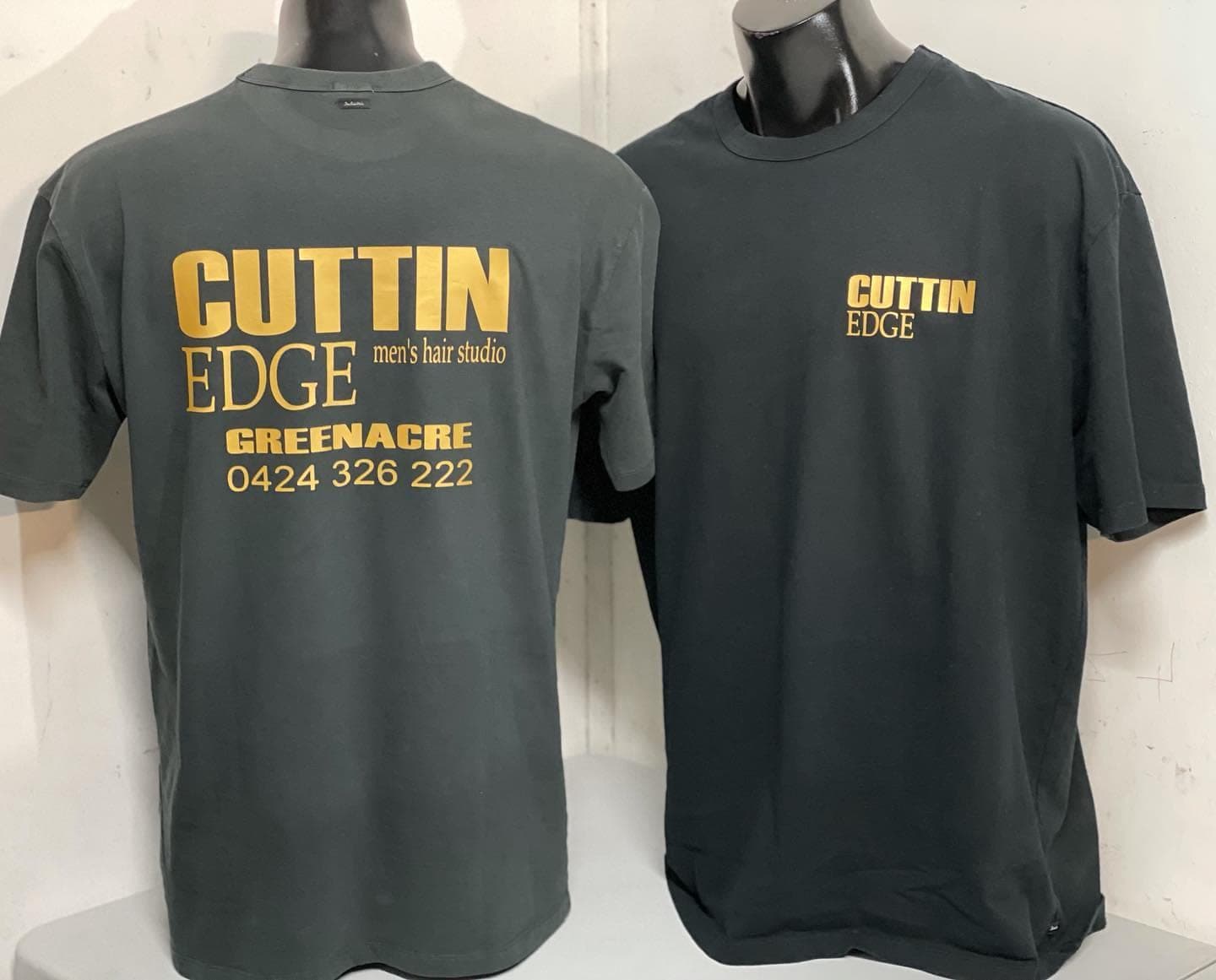 Cuttin Edge Hair Studio: custom branded shirts by South West Apparel