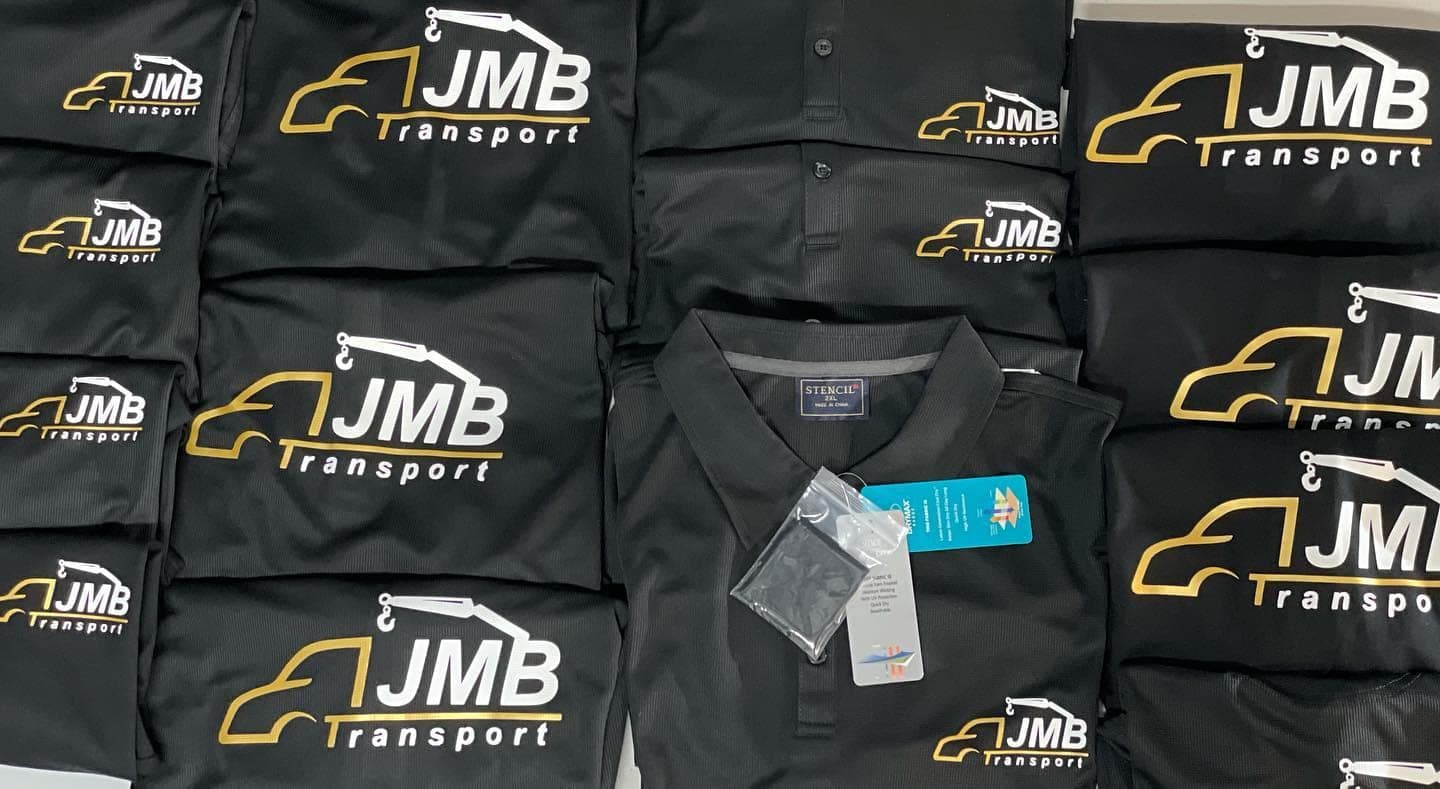 JMB Transport: custom branded shirts by South West Apparel
