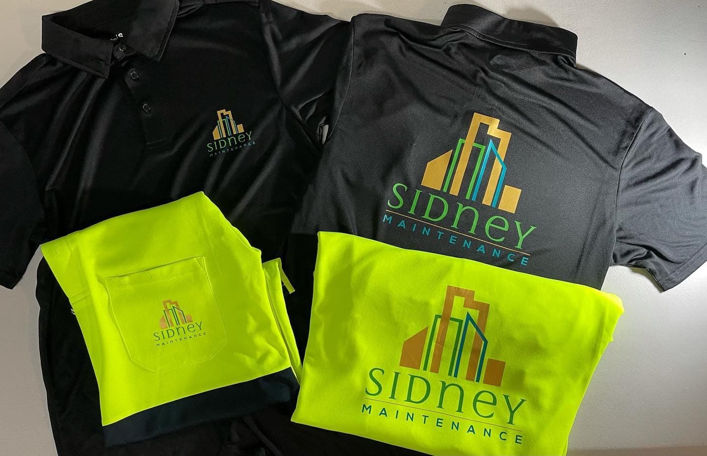 Sidney Maintenance: custom branded shirts by South West Apparel